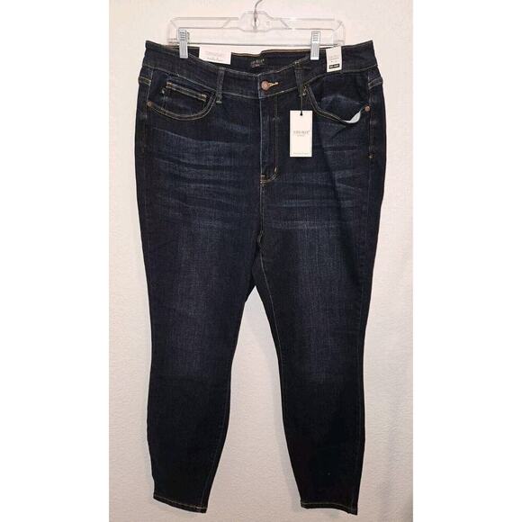 Judy Blue Denim - NWT! Judy Blue Jeans Womens 20W Blue Denim Skinny Fit Dark Wash High Waist